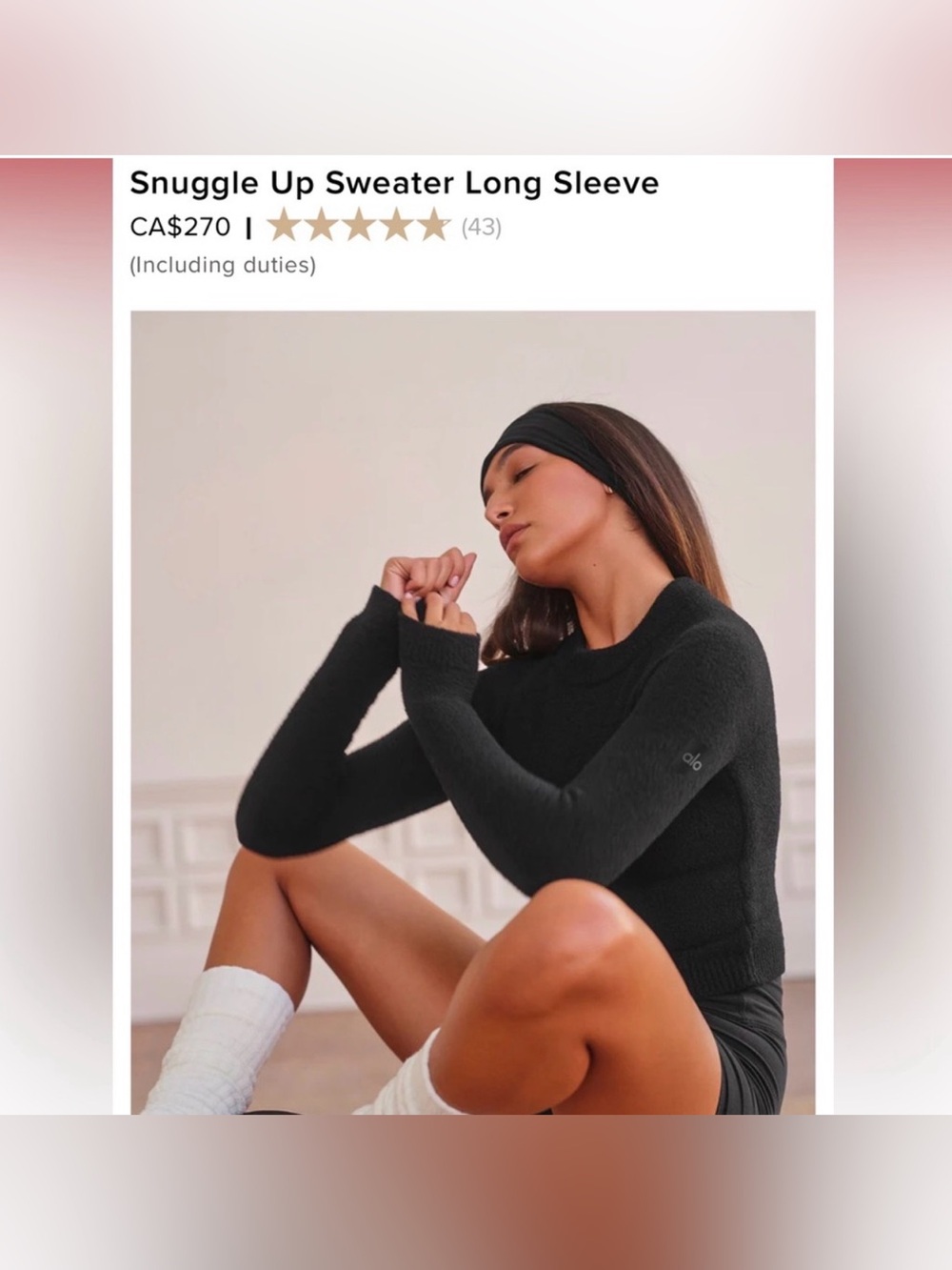 ALO Yoga Snuggle Up Sweater Crew Neck - ivory